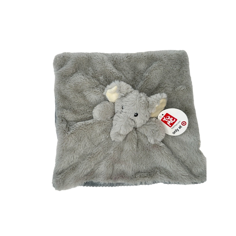 NEW YuMe Toys Elephant Security Blanket OS Gray Ribbed Corduroy Target Lovey